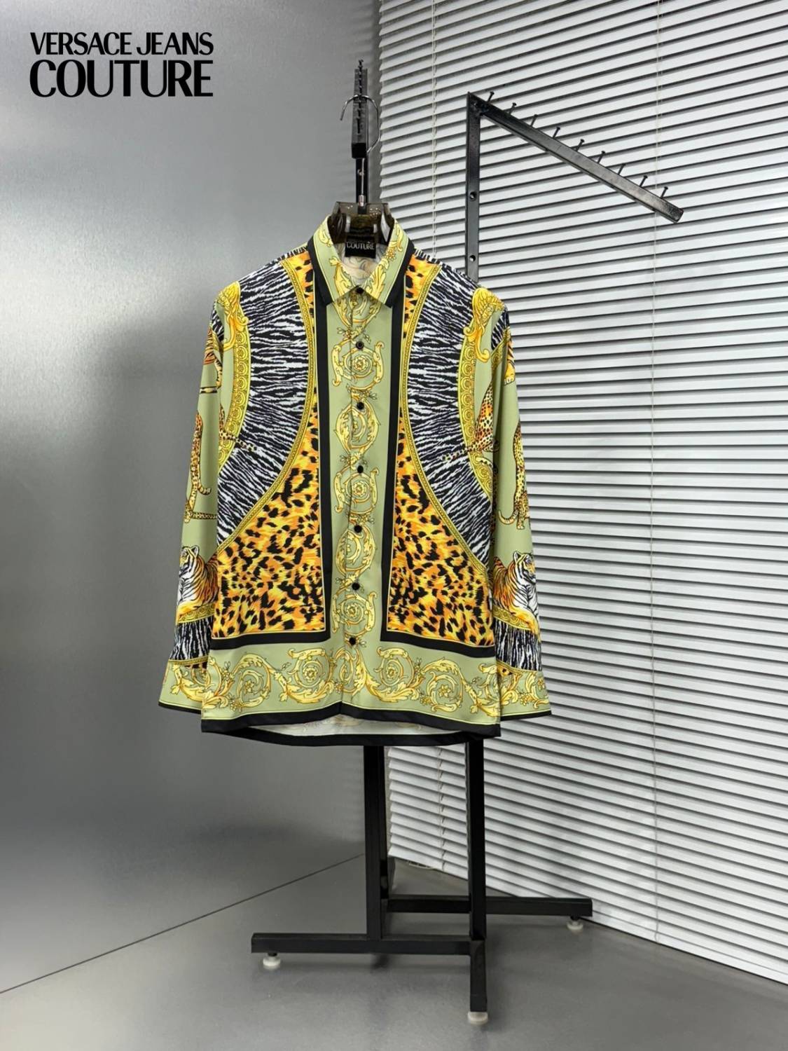 Versace Green Premium Quality Cotton Shirt-0