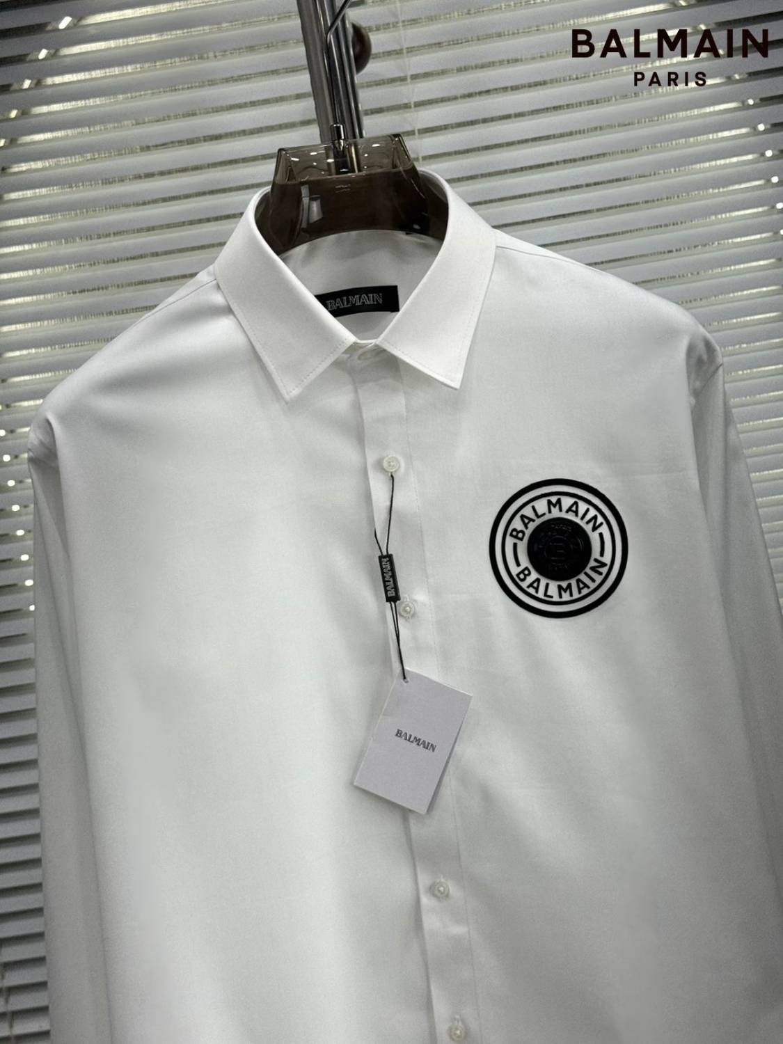 Balmain Embroidered White Premium Cotton Shirt-2