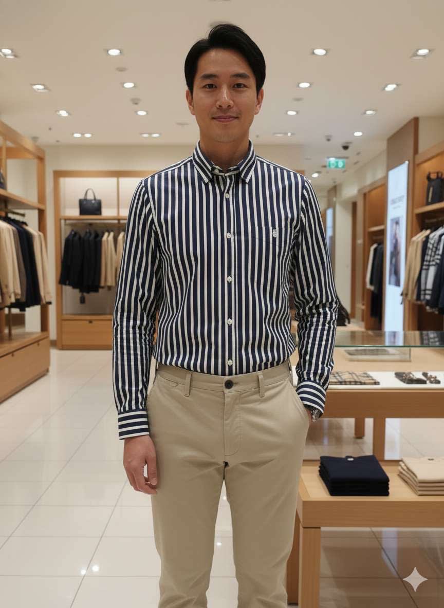 Burberry Blue Premium Quality Shirt-0