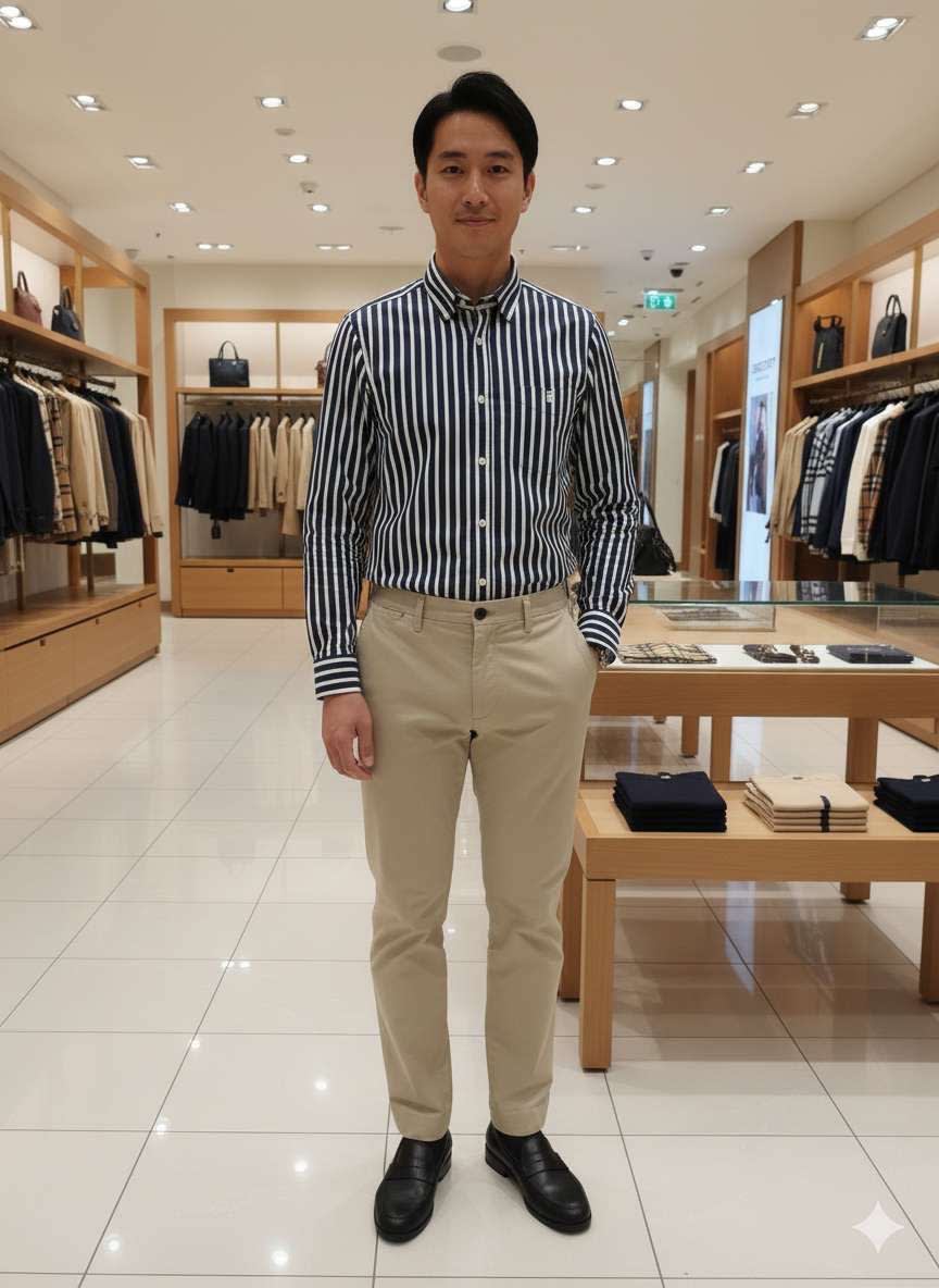 Burberry Blue Premium Quality Shirt-1