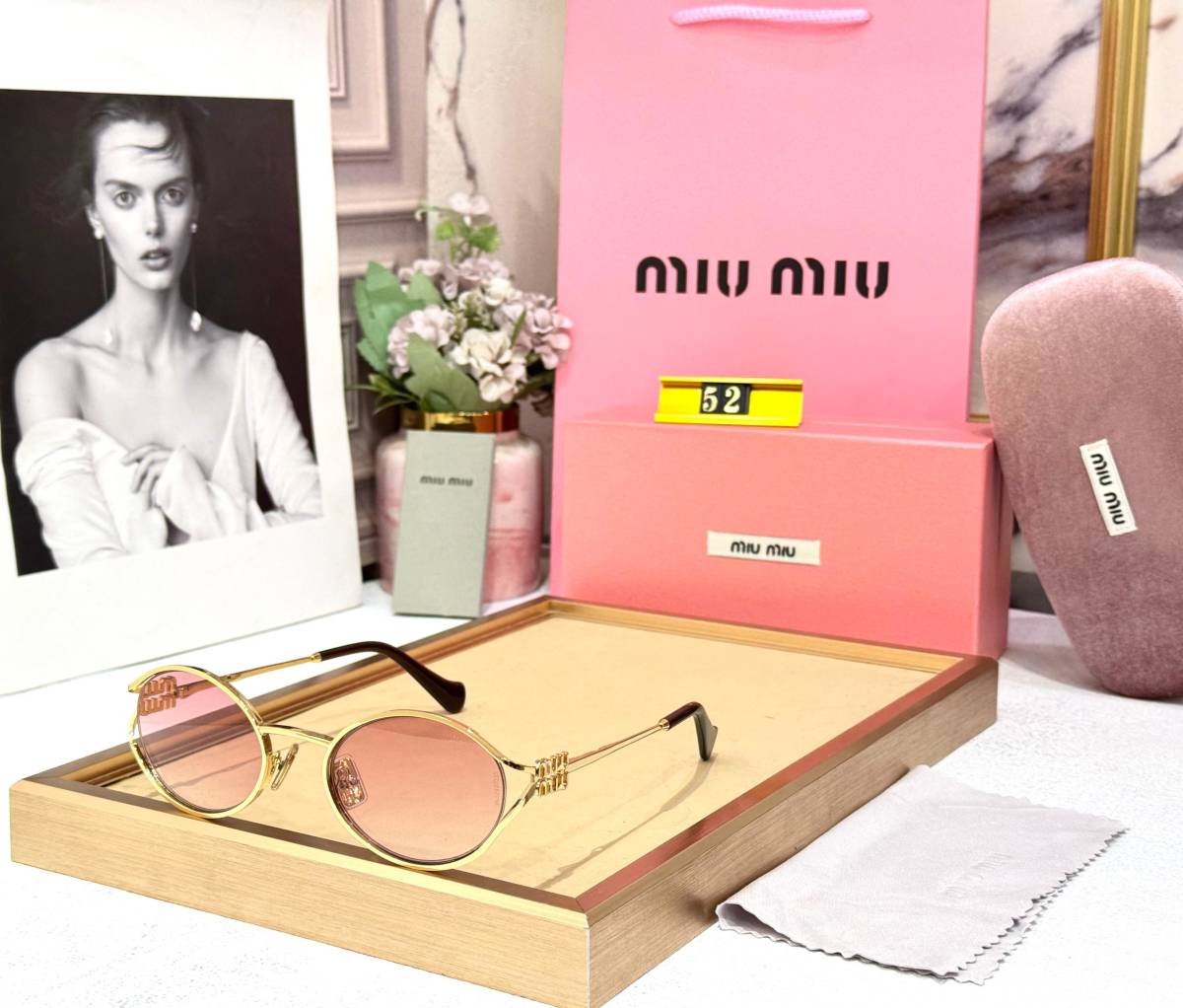 Miu Miu Pink Premium Women's Sunglasses-0