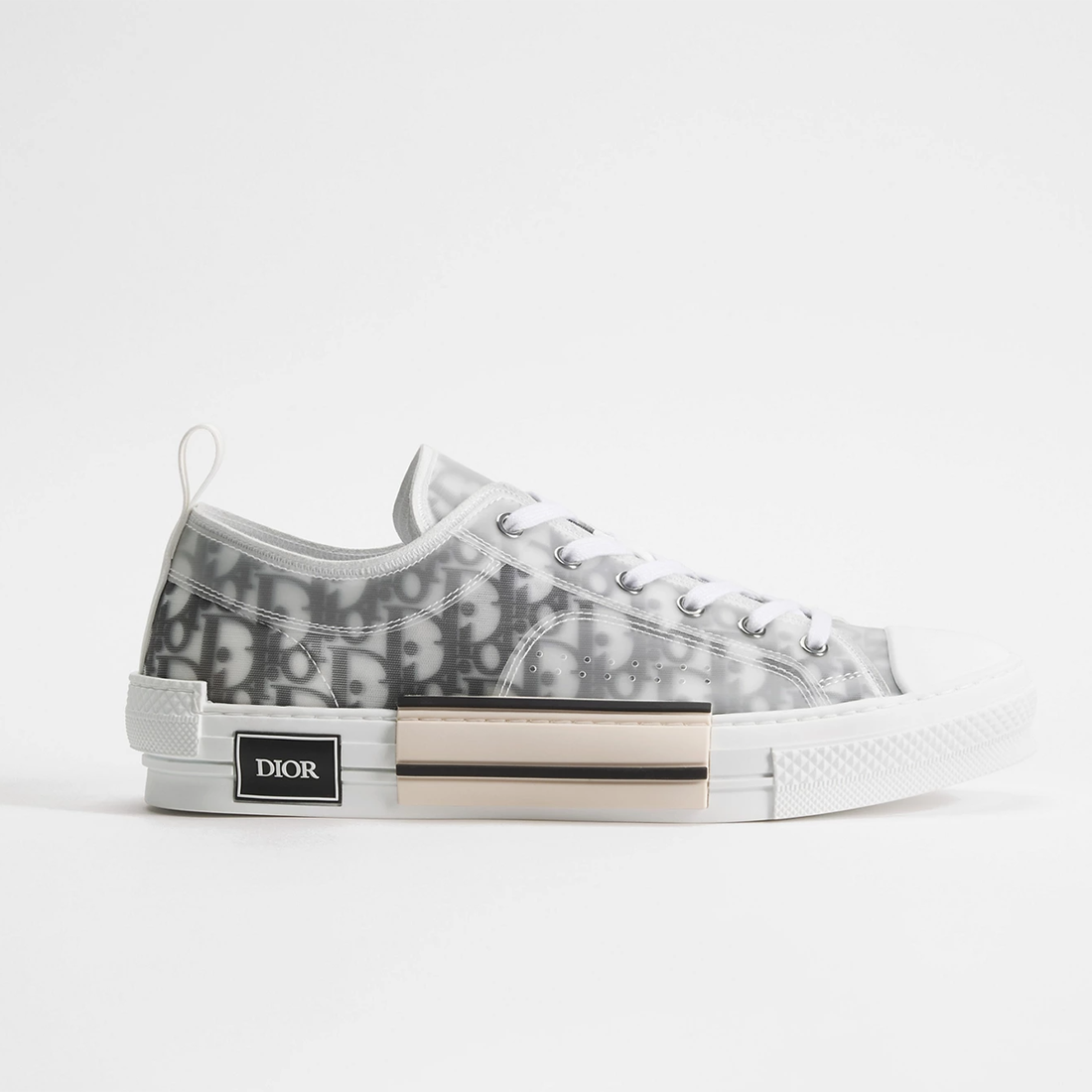 Dior Oblique Canvas B23 League White & Black Low-Top Sneaker-0