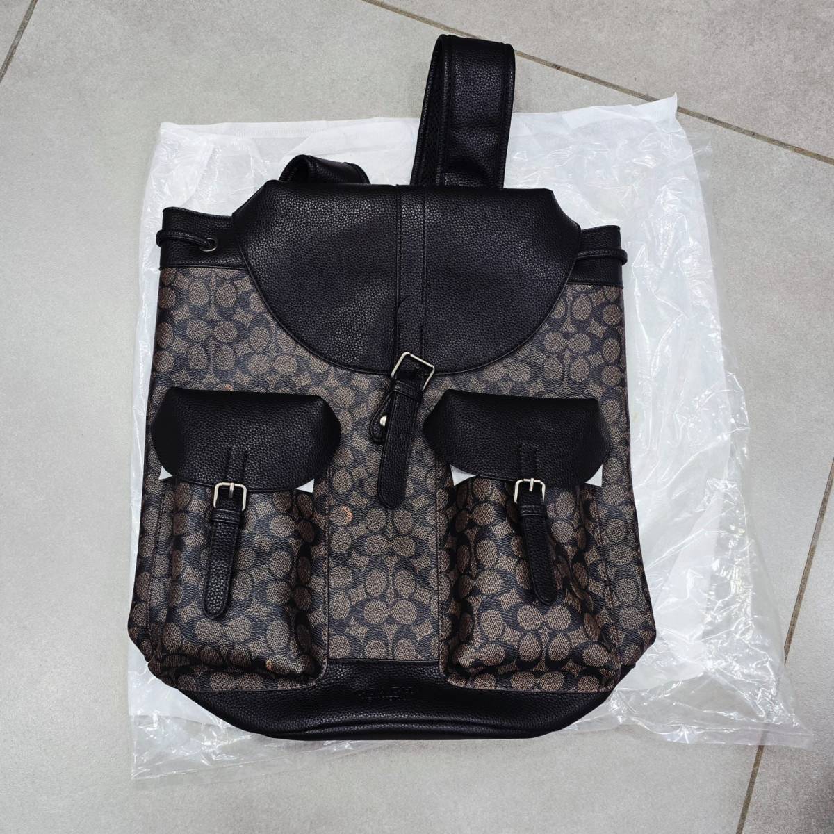 Coach Highend Brown Leather Backpack-0