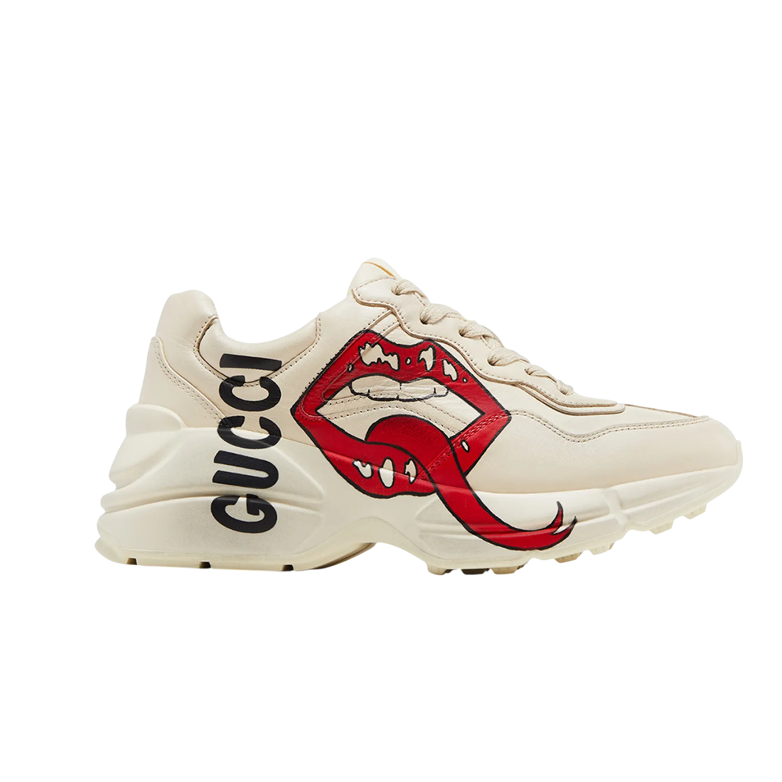 Gucci Mouth Print Cream Premium Quality Sneaker-0