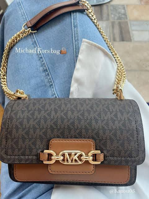 Michael Kors Logo Voyager Brown Tote Bag-0