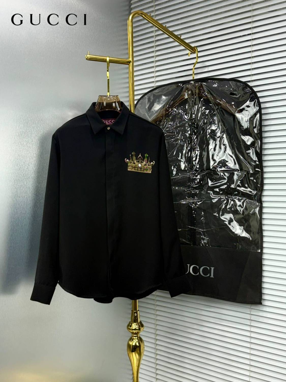Gucci Black Premium Quality Cotton Shirt-1
