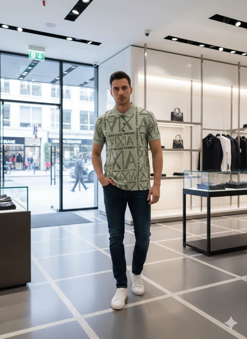 Armani Exchange Green Premium Quality T-shirt-1