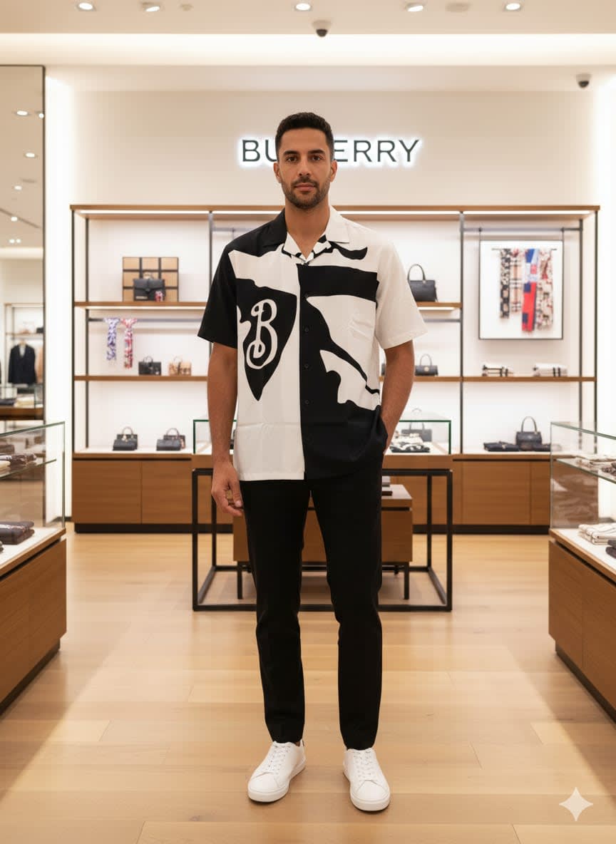 Burberry Printed Premium Quality Short Sleeve Shirt-0