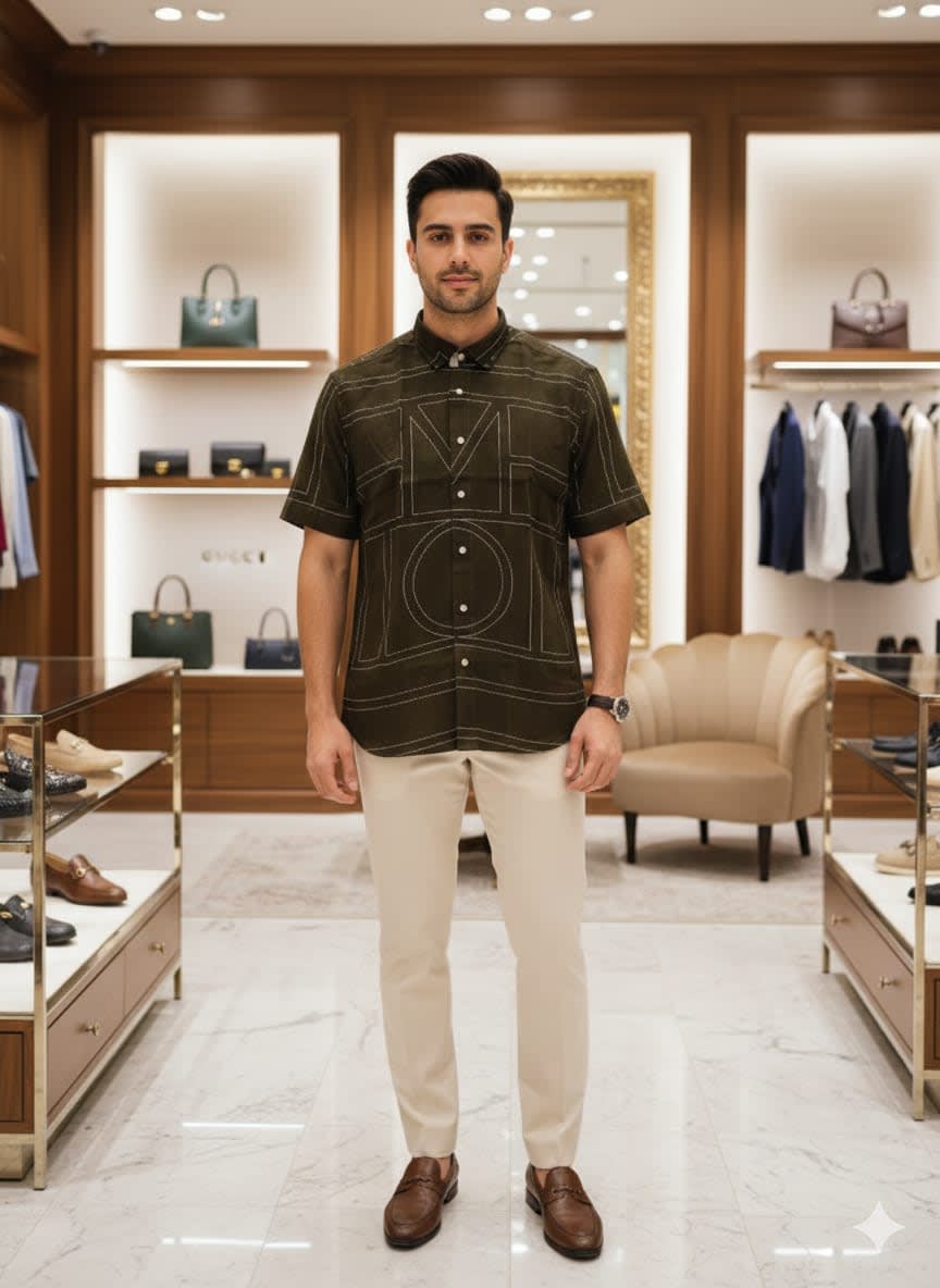 Gucci Printed Premium Quality Short Sleeve Shirt-0