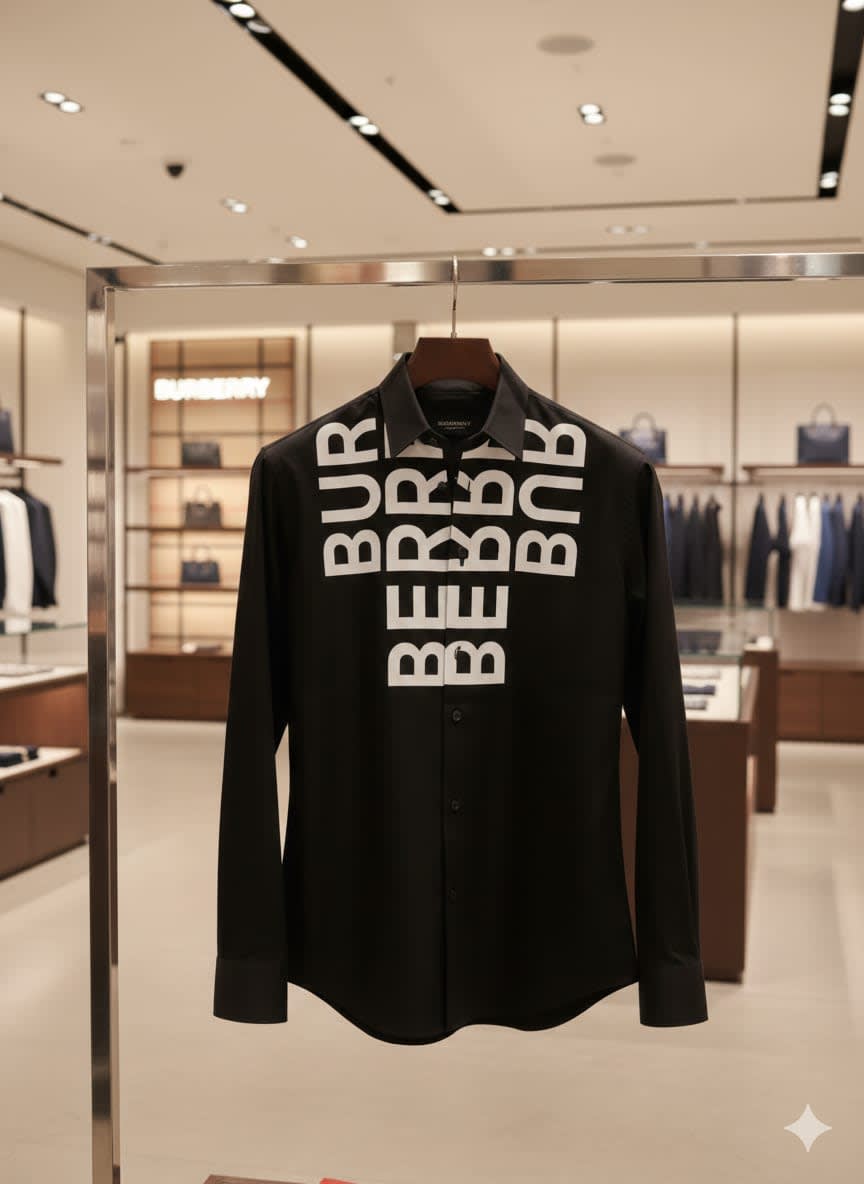 Burberry Black Premium Quality Shirt-2
