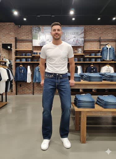 True Religion Dark Blue Premium Quality Denim Jeans-1