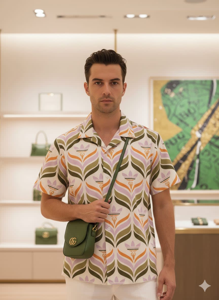 Gucci Printed Premium Quality Short Sleeve Shirt-1