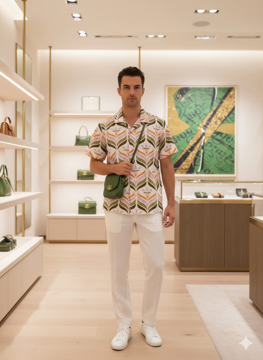 Gucci Printed Premium Quality Short Sleeve Shirt-0