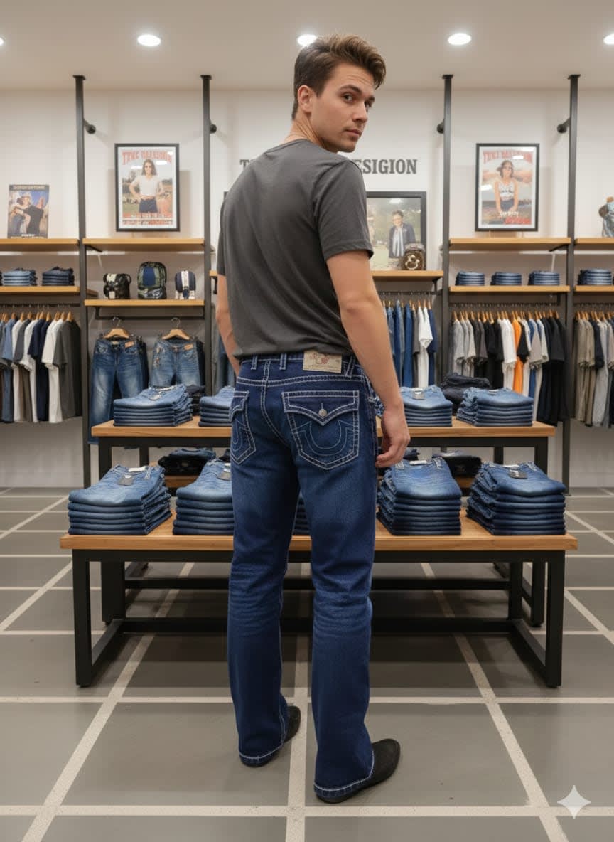 True Religion Blue Premium Quality Denim Jeans-1