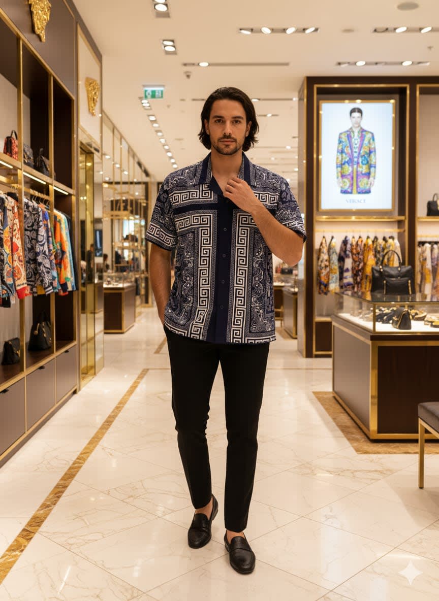 Versace Printed Premium Quality Short Sleeve Shirt-0