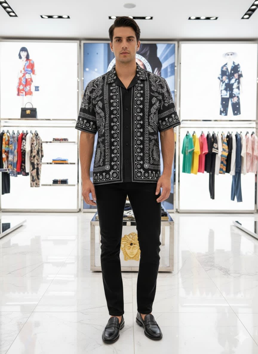 Versace Printed Premium Quality Short Sleeve Shirt-0