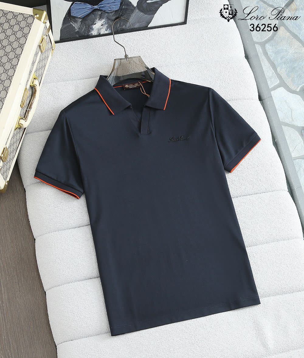 Loro Piana Blue Premium Quality T-Shirt-0