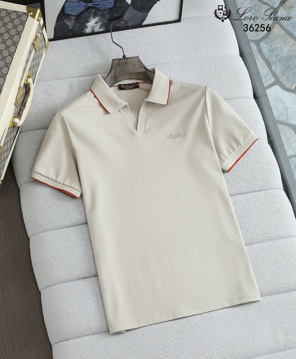 Loro Piana Grey Premium Quality T-Shirt-0