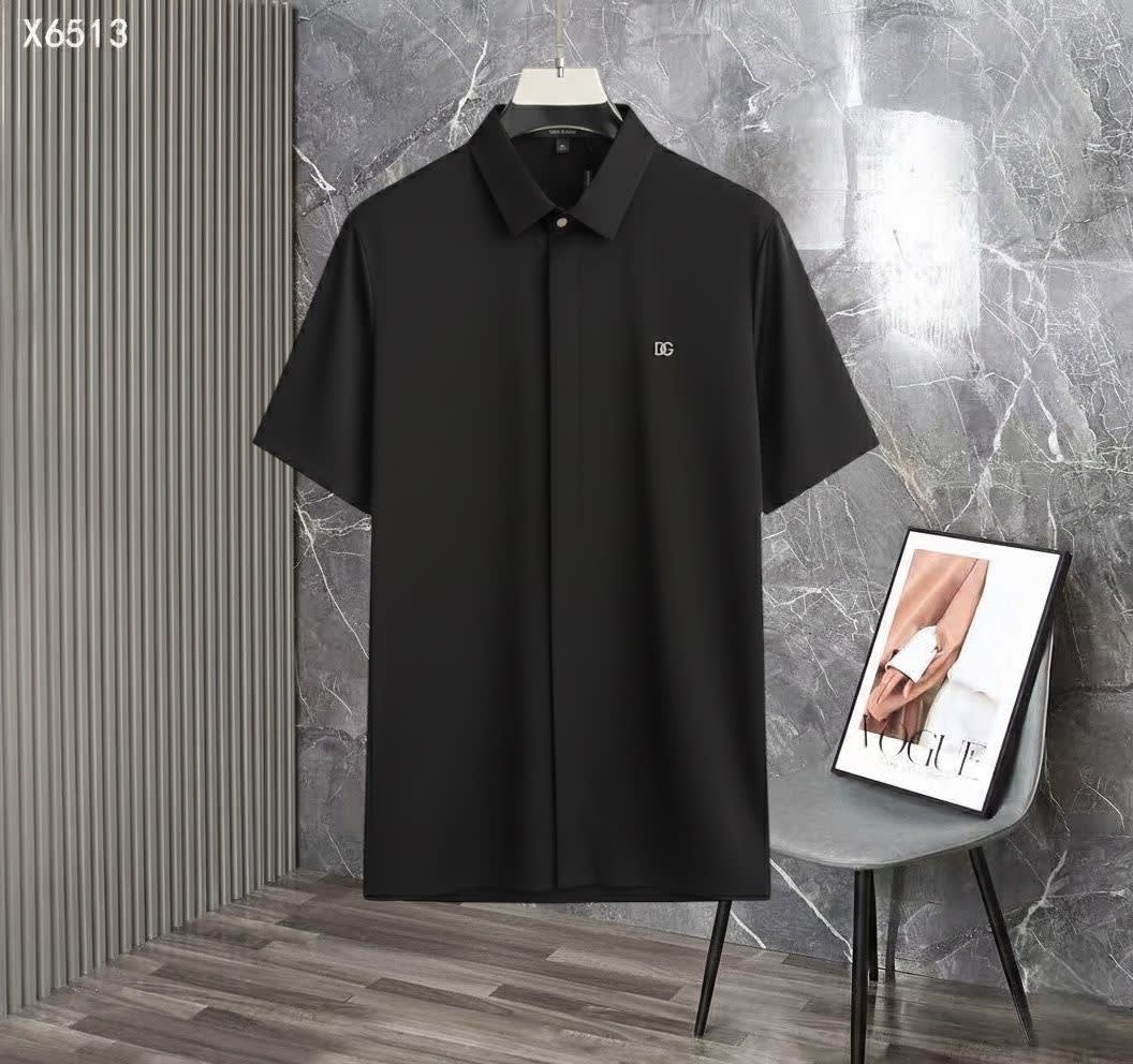 Dolce & Gabbana Black Premium Quality Short Sleeve Shirt-0