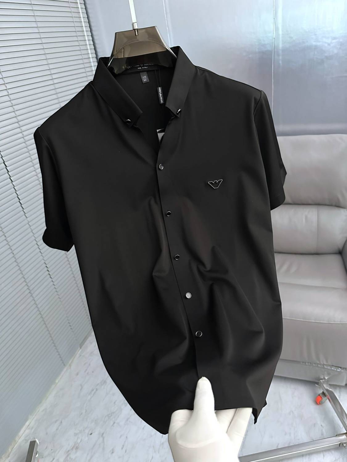 Emporio Armani Black Premium Quality Short Sleeve Shirt-2