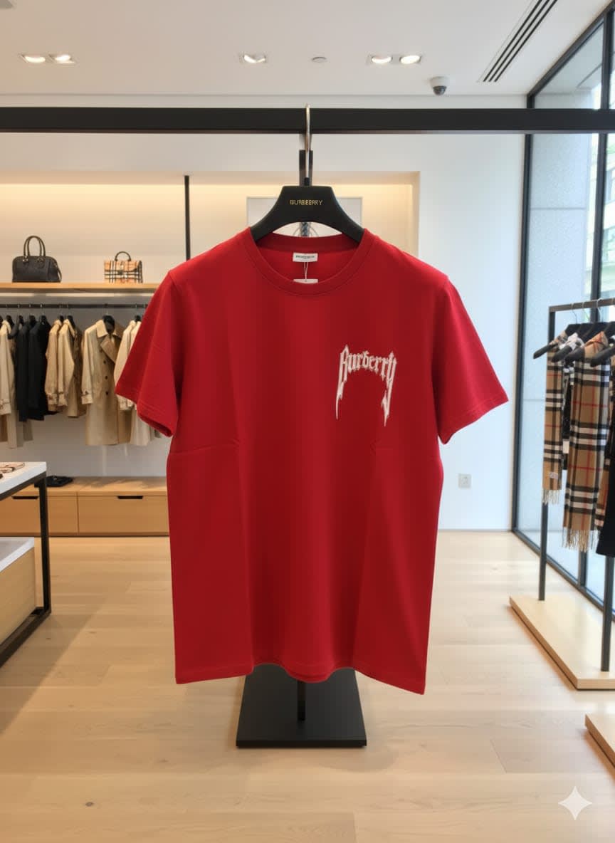 Burberry Red Premium Exclusive Polo T-shirt-2