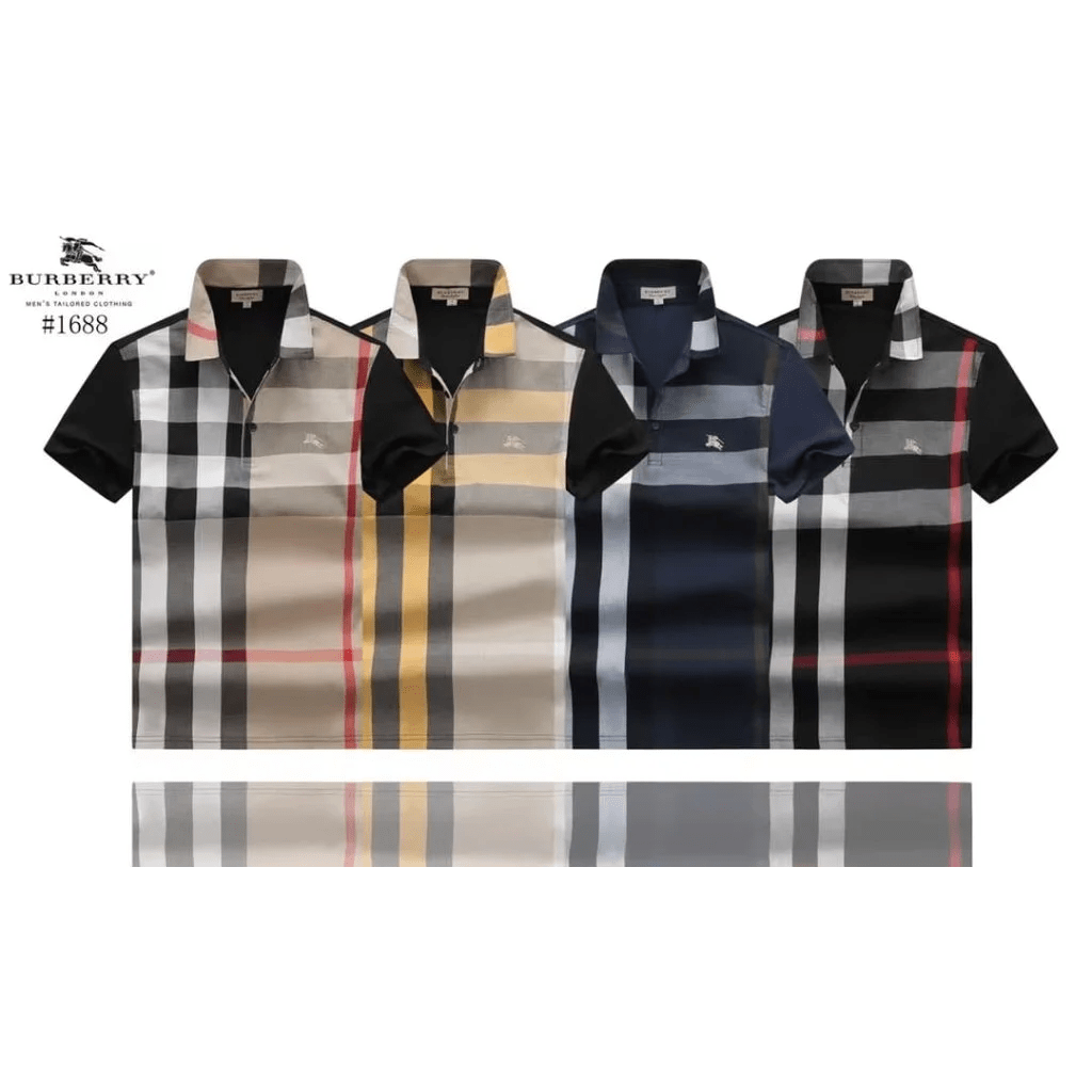 Burberry Blue Premium Quality Polo Tees-7