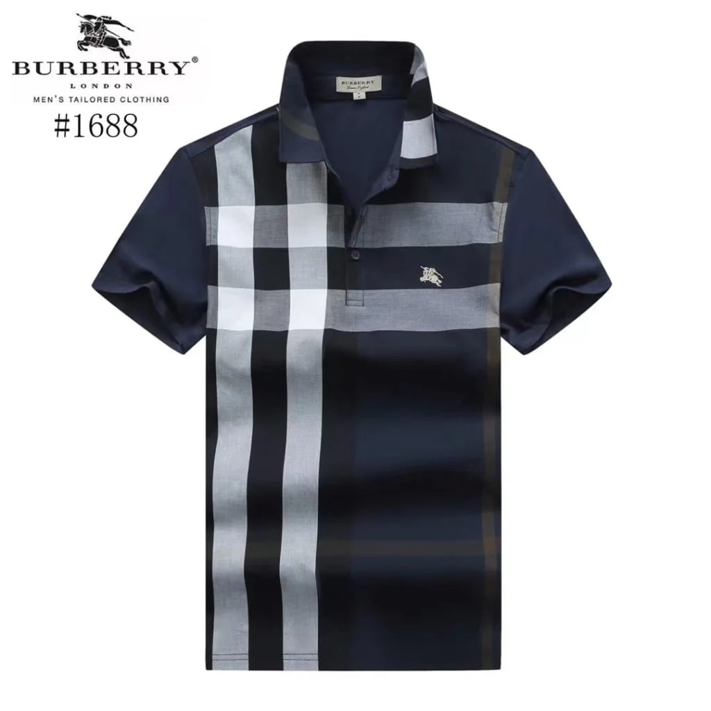 Burberry Blue Premium Quality Polo Tees-6