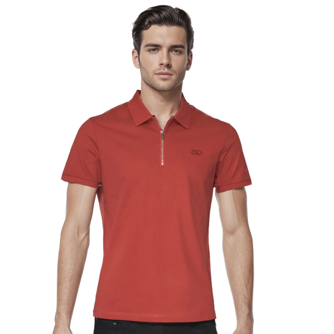 Salvatore Ferragamo Embroidered logo Red Premium T-shirt-0