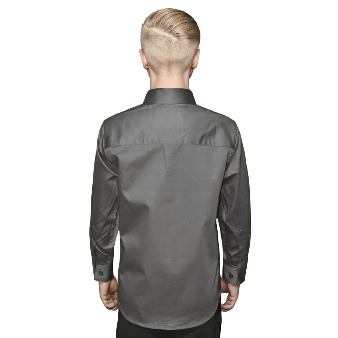 Gucci Bee Embroidered Grey Kids Shirt-1