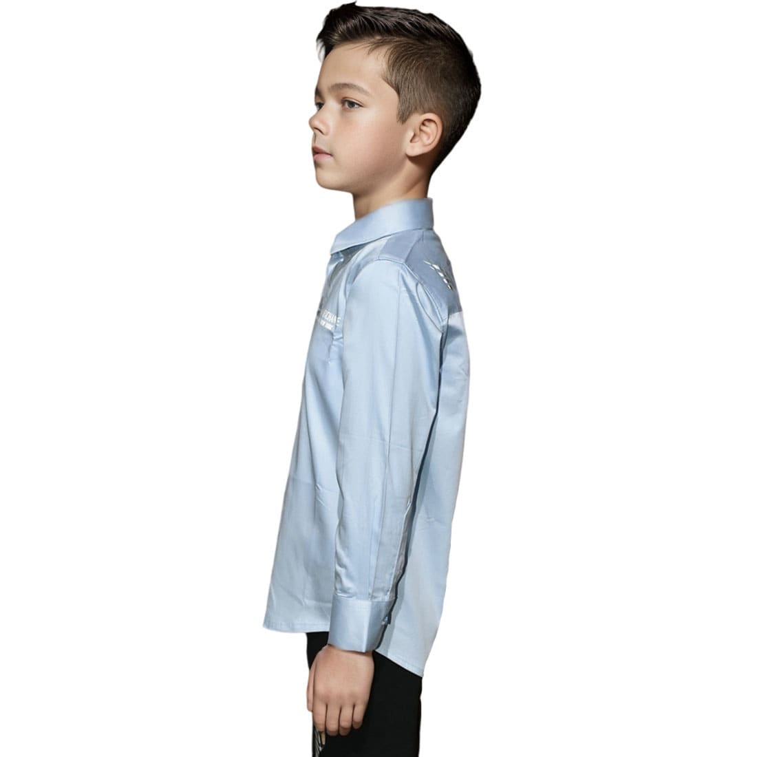 Armani Exchange Sky Blue Premium Kids Shirt-2