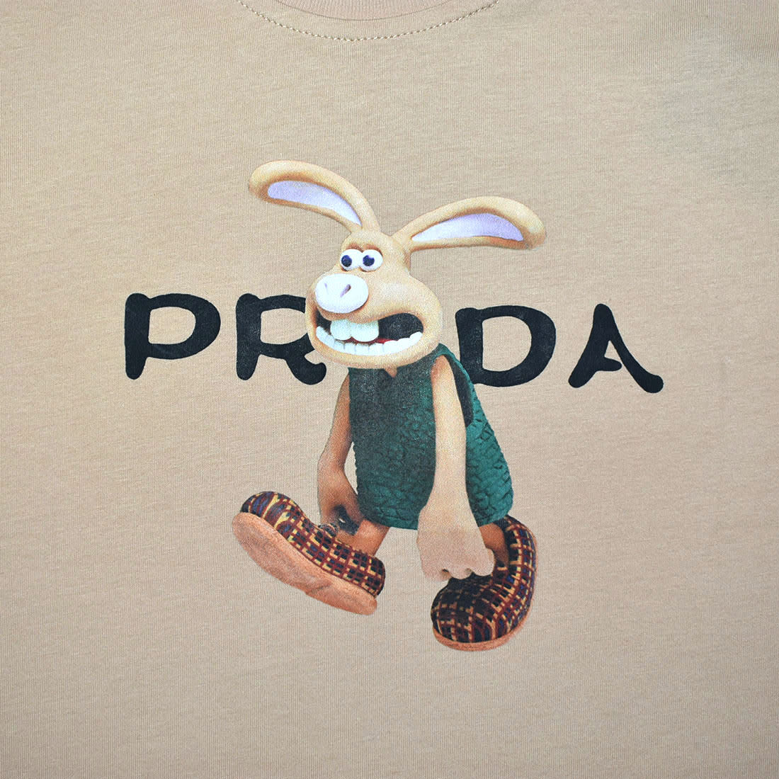 Prada Bunny Print Brown Premium Kids T-shirt-3