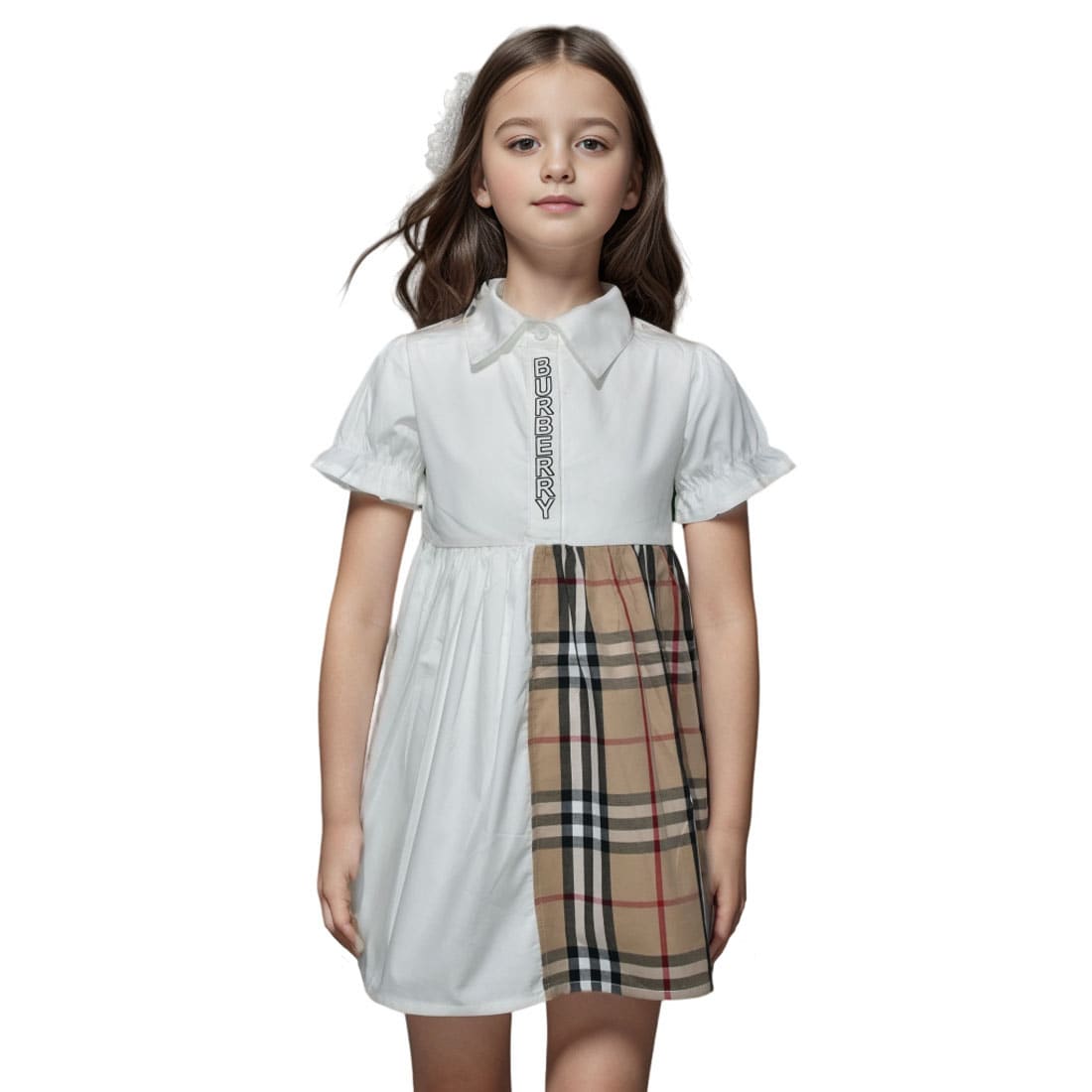 Burberry White Premium Quality Dress-0