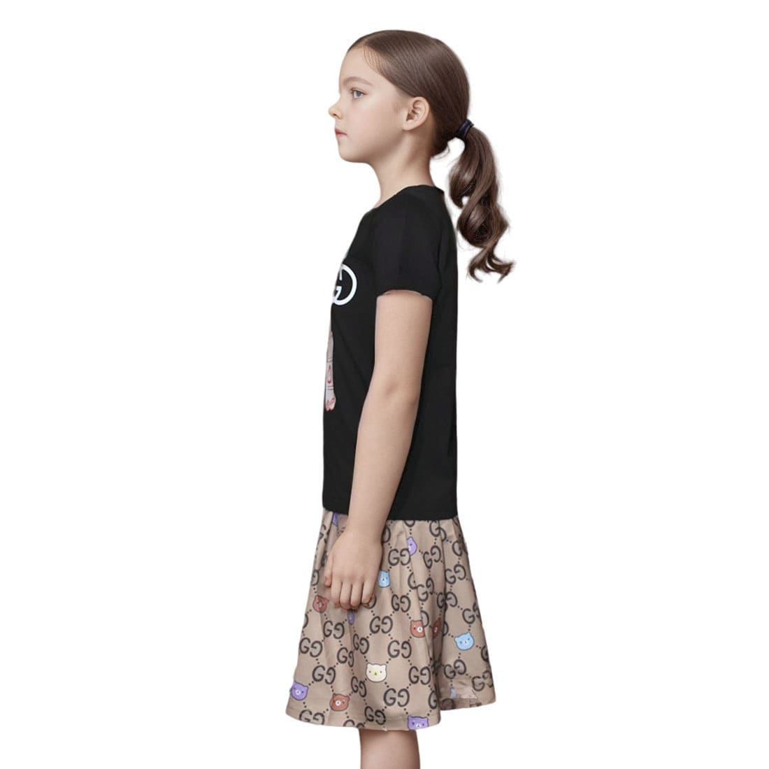 Gucci Black Premium Quality Girls Co-ord Set-2