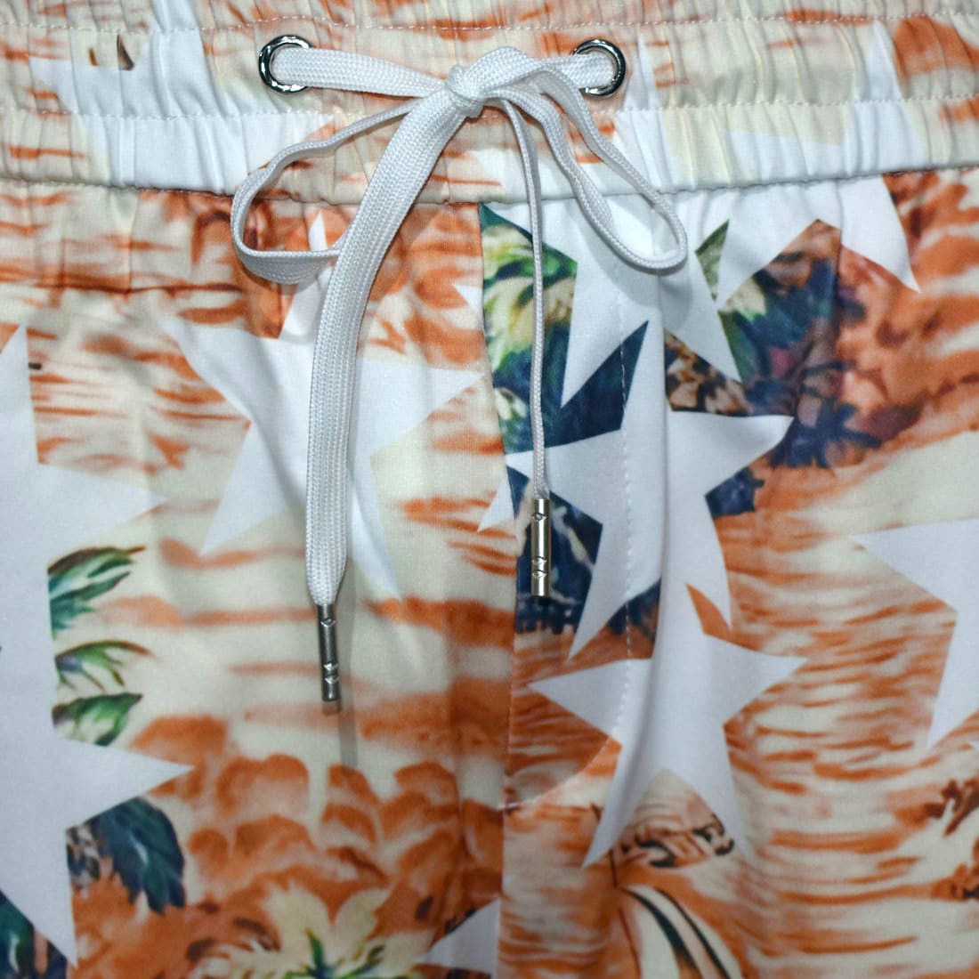 Amiri Tropical star Print White & Orange Shirt & Shorts Combo-3