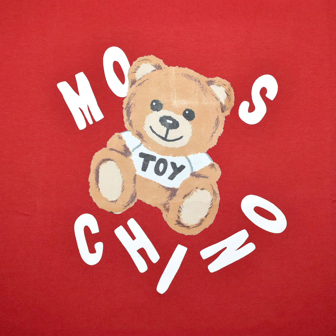 Moschino Red Teddy Print Premium Kids T-shirt-5