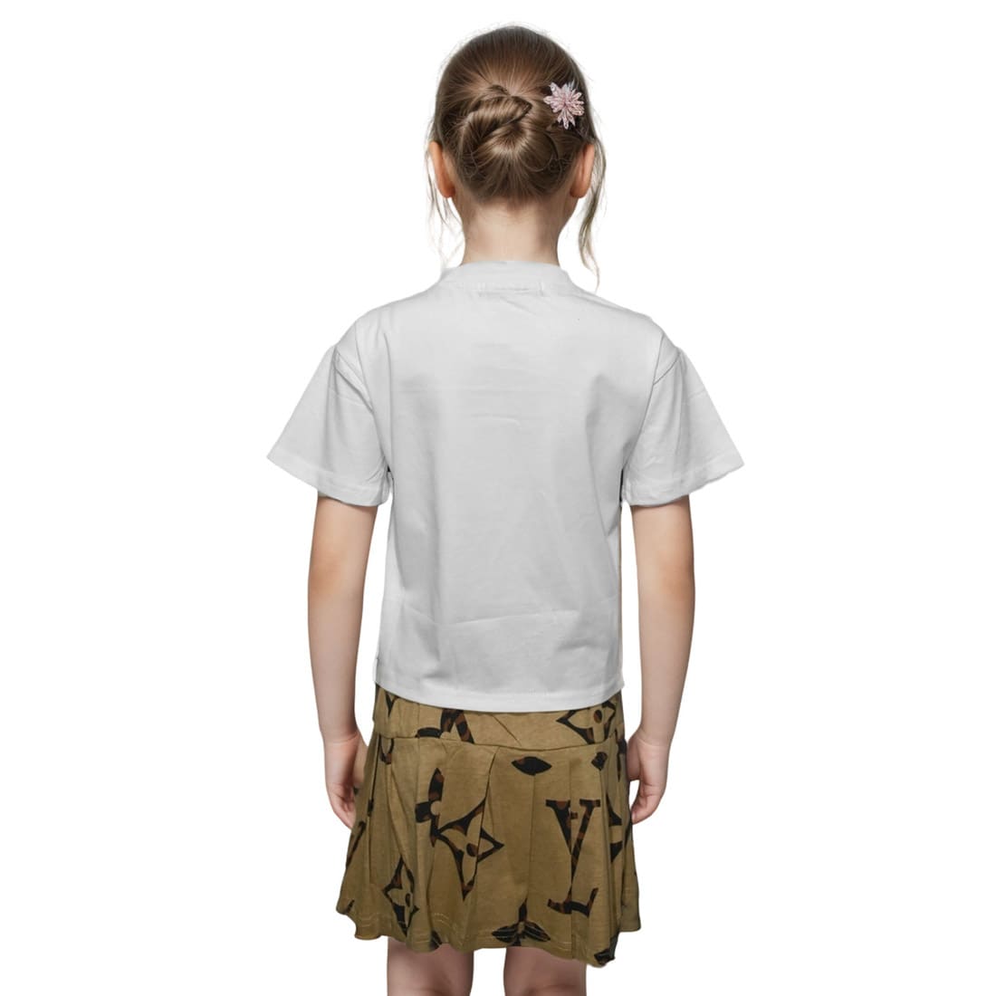 Louis Vuitton White Premium Girls Co-ord Set-1