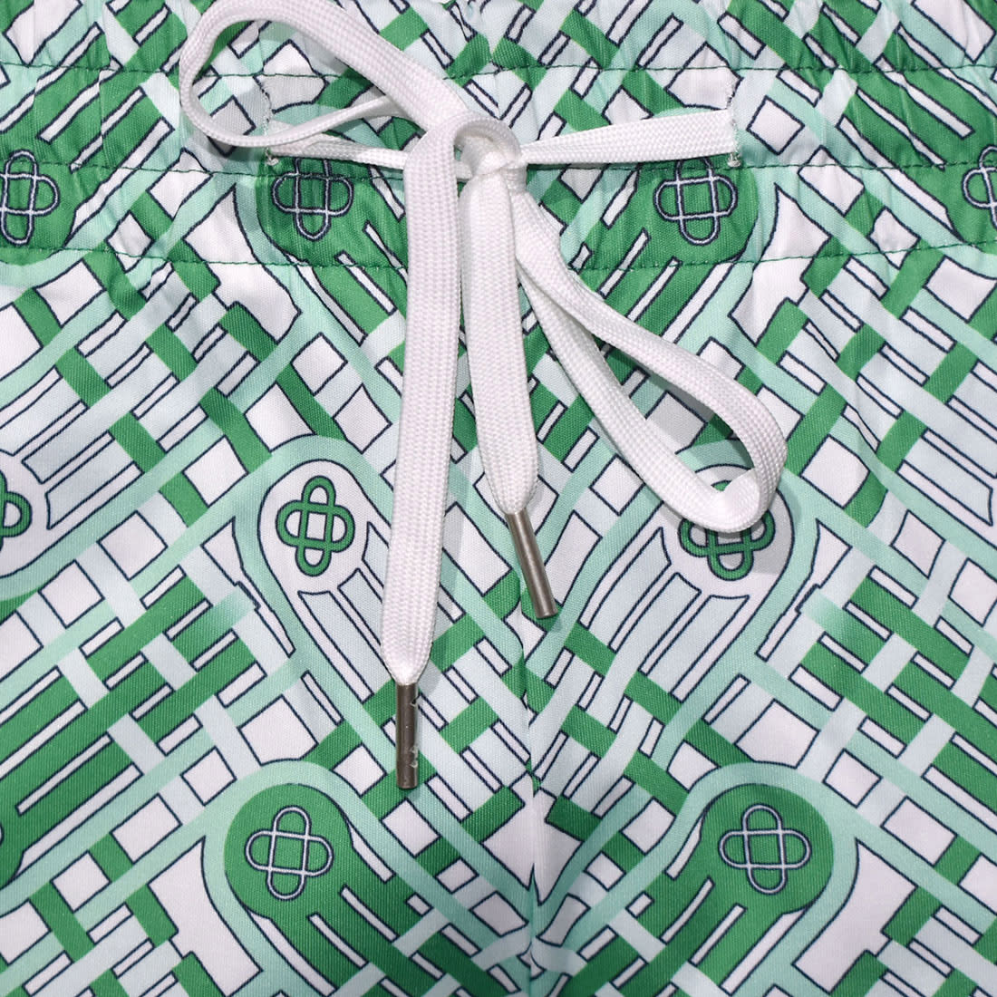 Casablanca Paris Green & White Mens Shirt & Shorts Combo-5
