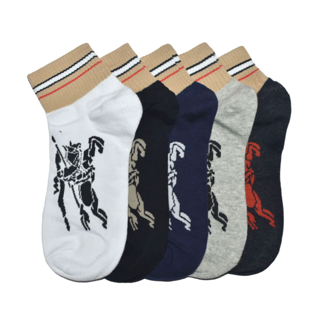 Burberry Premium Quality Low Ankle Socks - Pack of 5-1