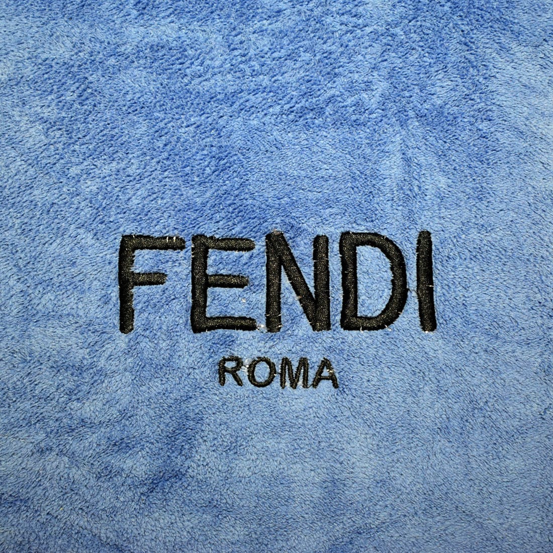 Fendi Roma Embroidered Blue Premium Towels - Set of 2-1