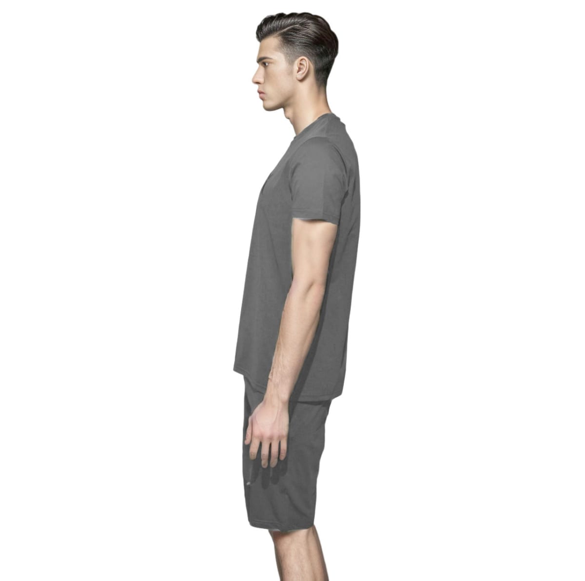 Prada Embroidered Grey Premium T-shirt & Shorts Combo-2