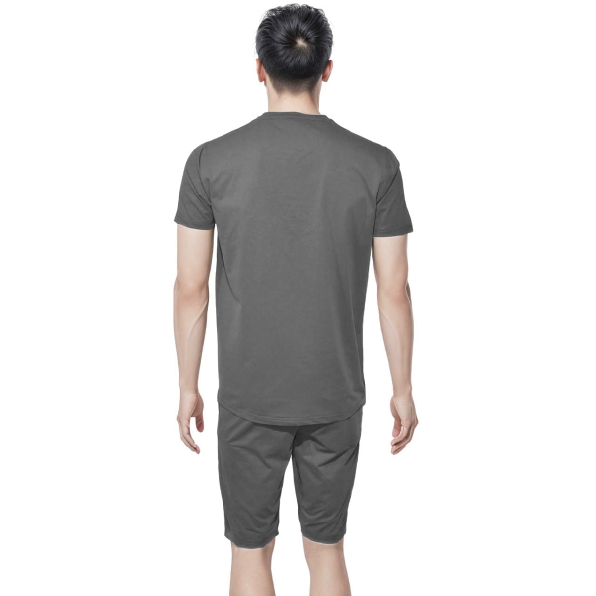 Prada Embroidered Grey Premium T-shirt & Shorts Combo-1