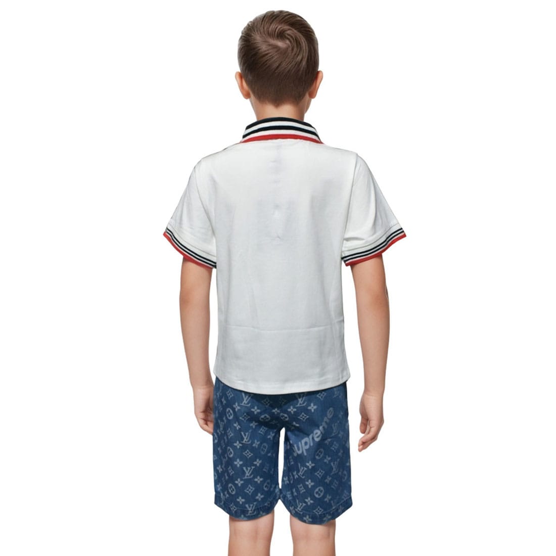 Louis Vuitton White Monogram Premium Kids Co-ord Set-1