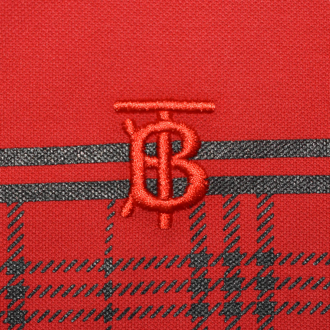 Burberry TB Embroidered Red Premium Polo T-shirt-3