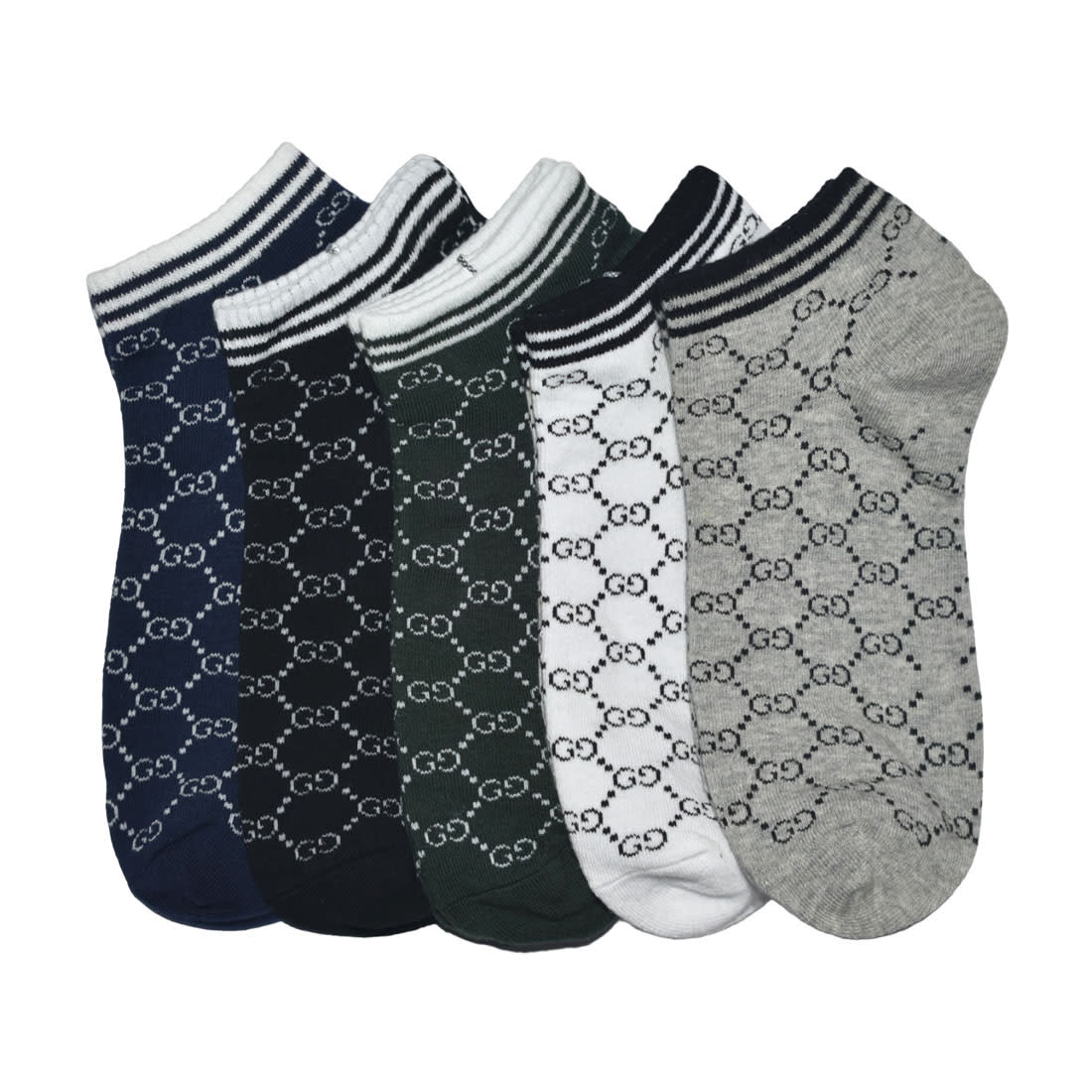 Gucci Monogram Premium Luxury Low Anklet Socks-1