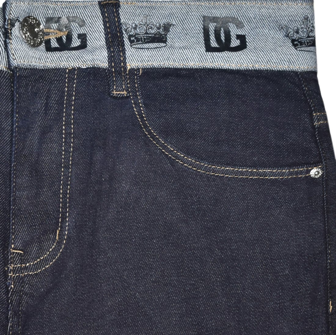 Dolce & Gabbana Dark Blue Premium Cotton Jeans-1