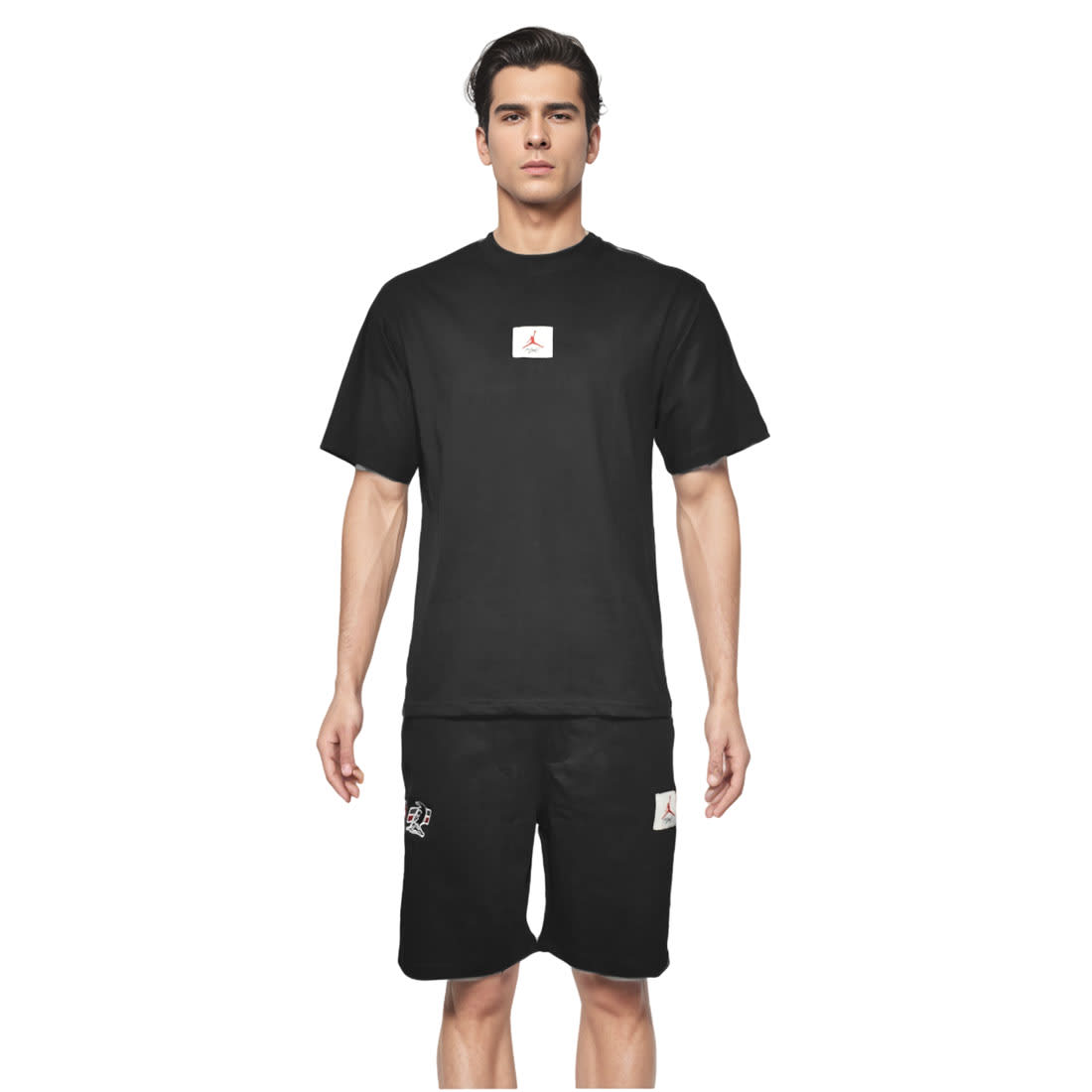Two 18 Black Premium Mens T-shirt & Shorts Combo-0