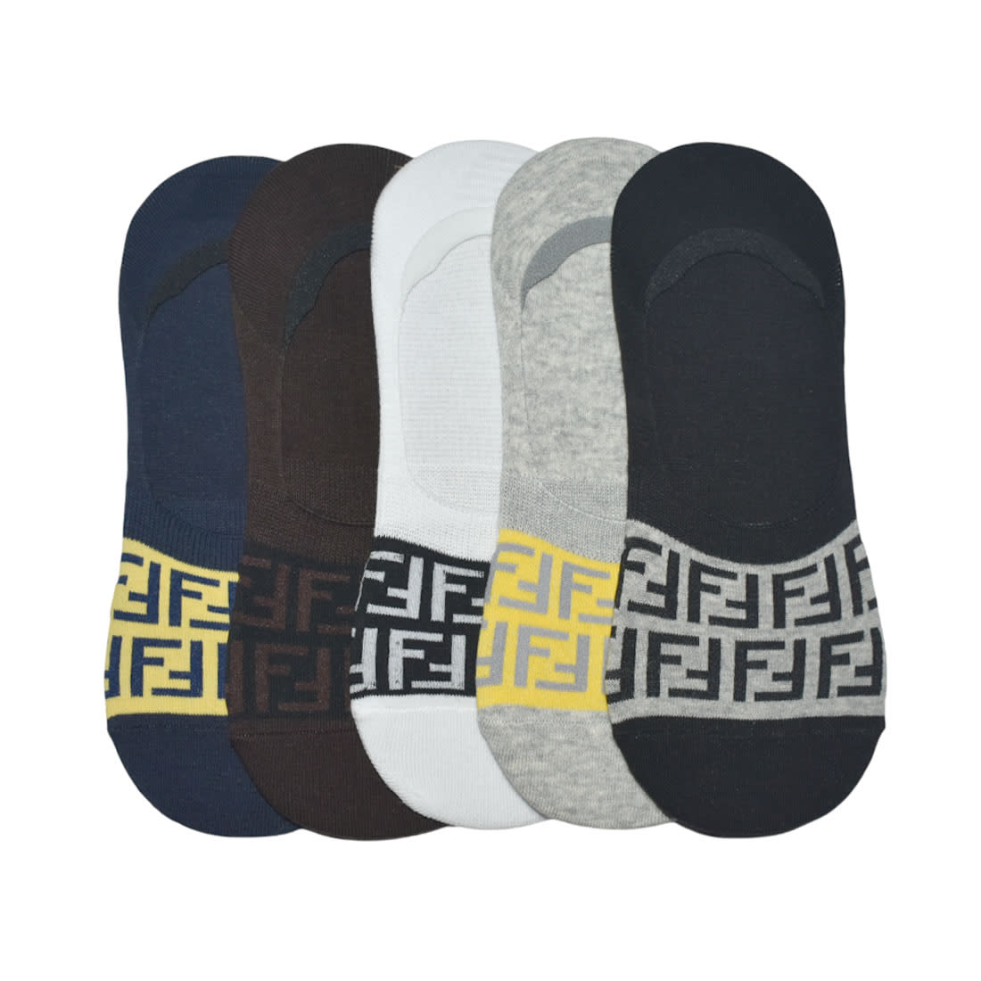 Fendi Premium Quality Loafer Socks - Pack of 5-0