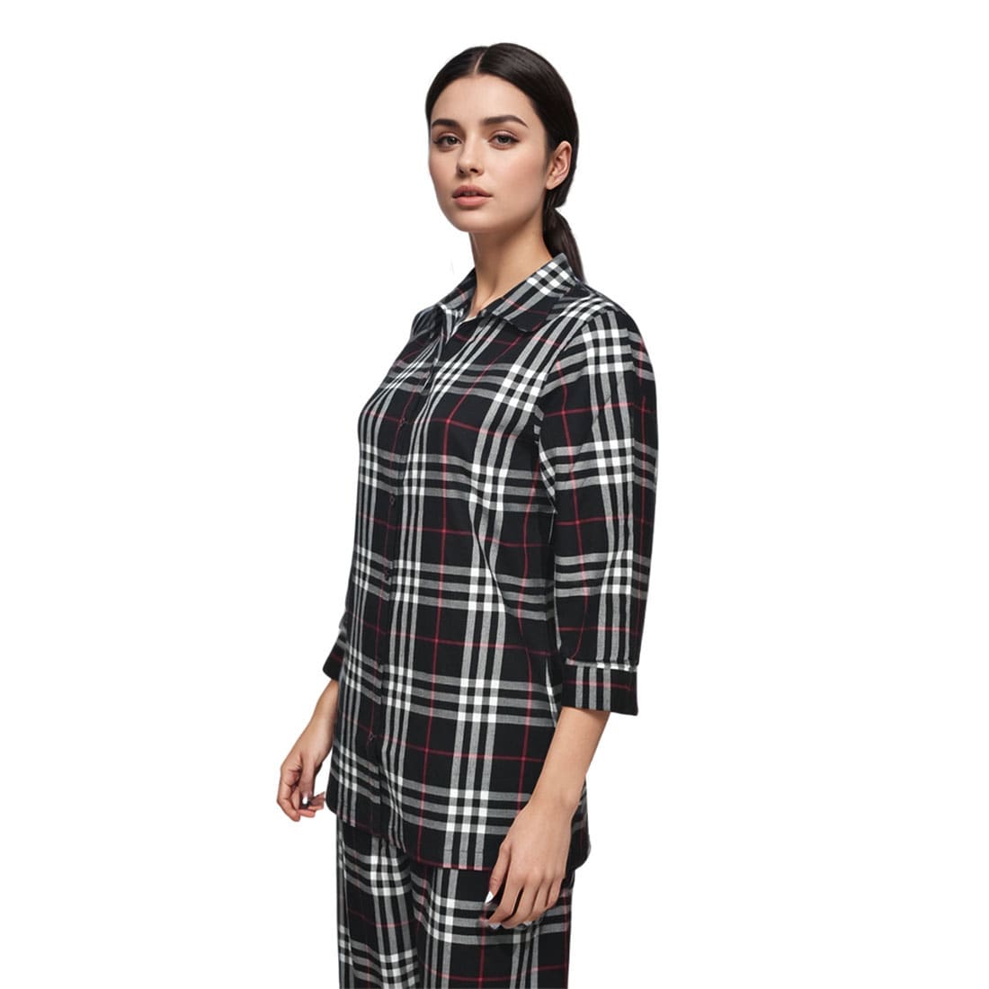 Burberry Black Check Premium Cotton Co-ord Set-0