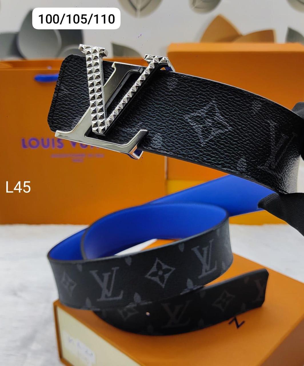 Louis Vuitton Silver Premium Quality Leather Belt-0