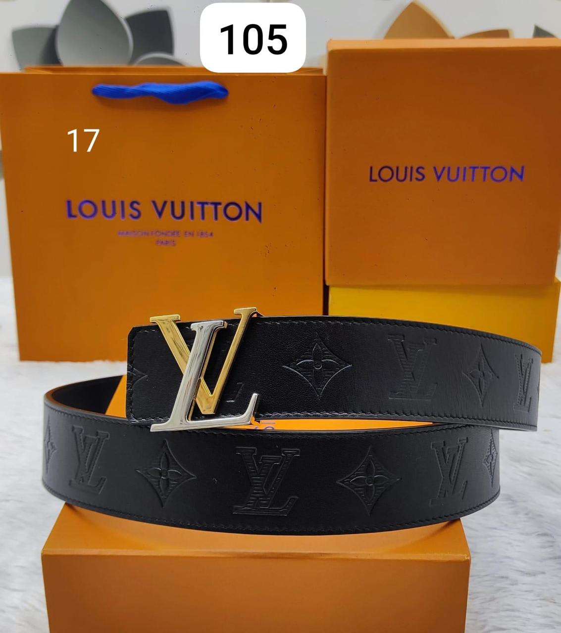 Louis Vuitton Golden & Silver Premium Quality Leather Belt-0